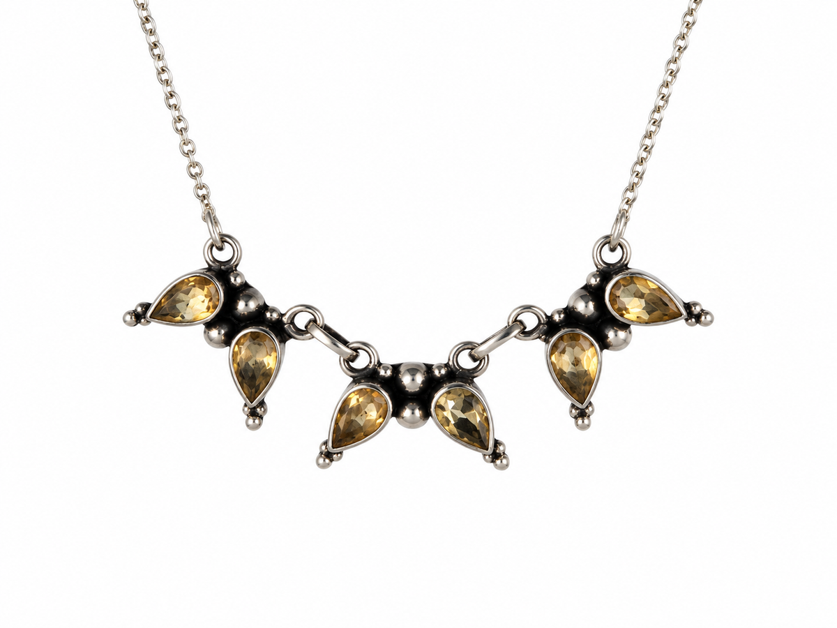 Silver Citrine Necklaces