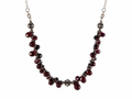 Silver Necklace with Granate