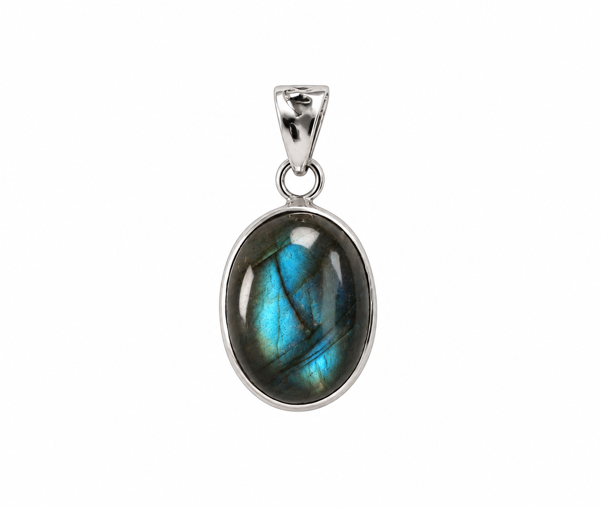 Luminous Labradorite Oval Pendant