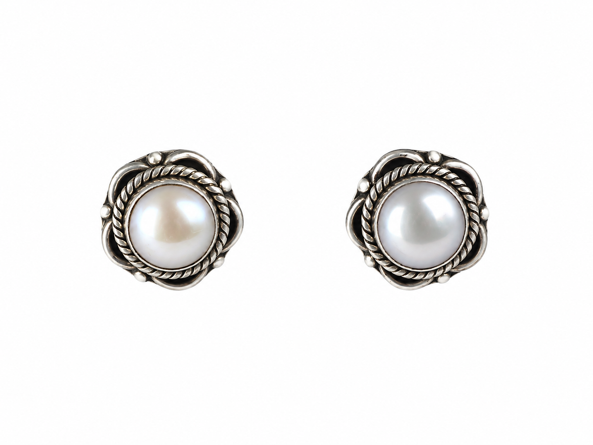 Pearl stud earring Silver 925