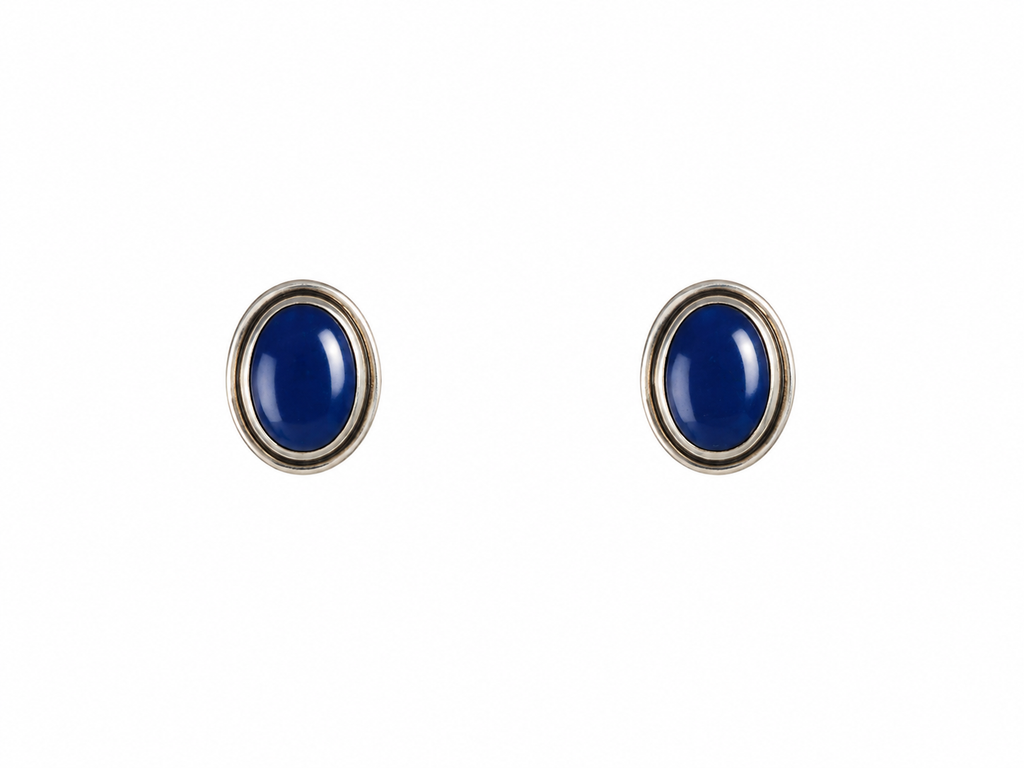 Lapis Lazuli stud earring Silver 925