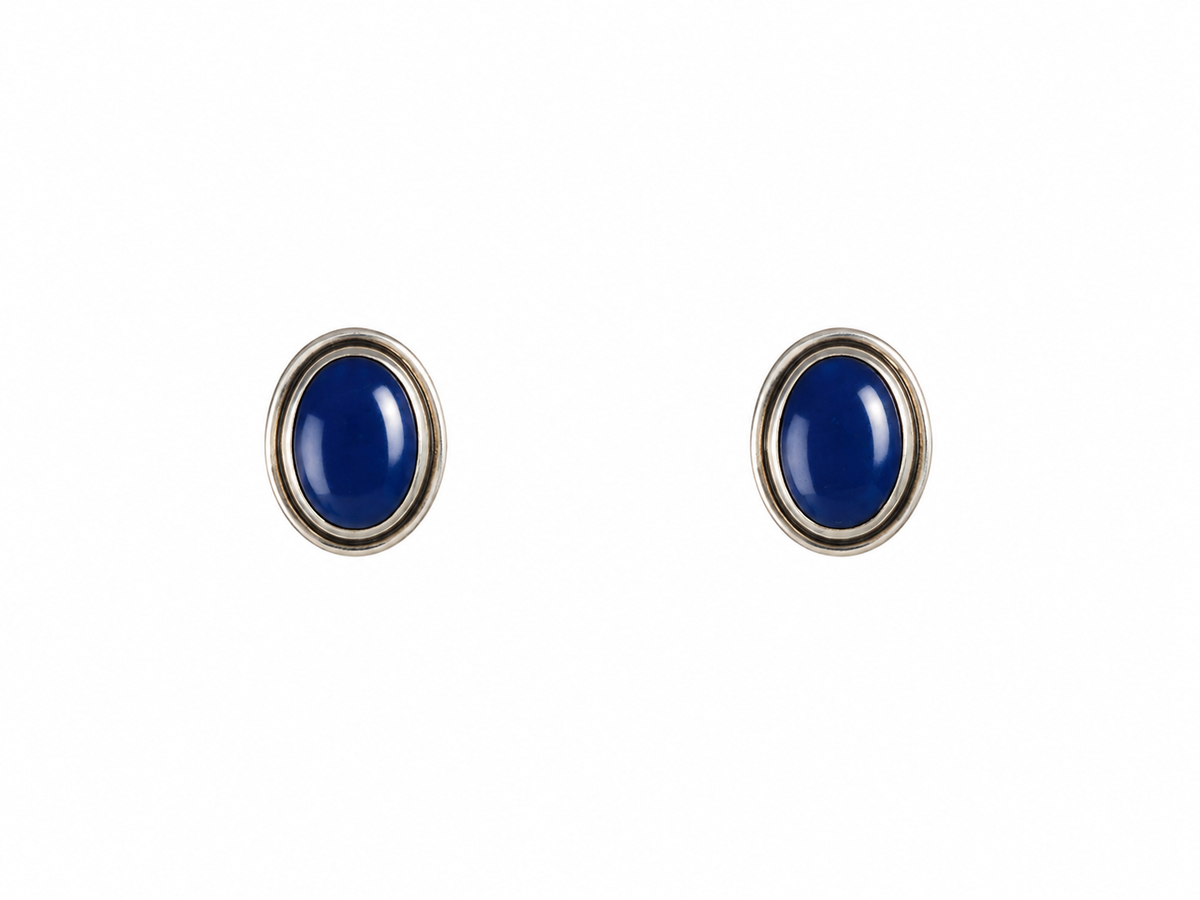 Lapis Lazuli stud earring Silver 925