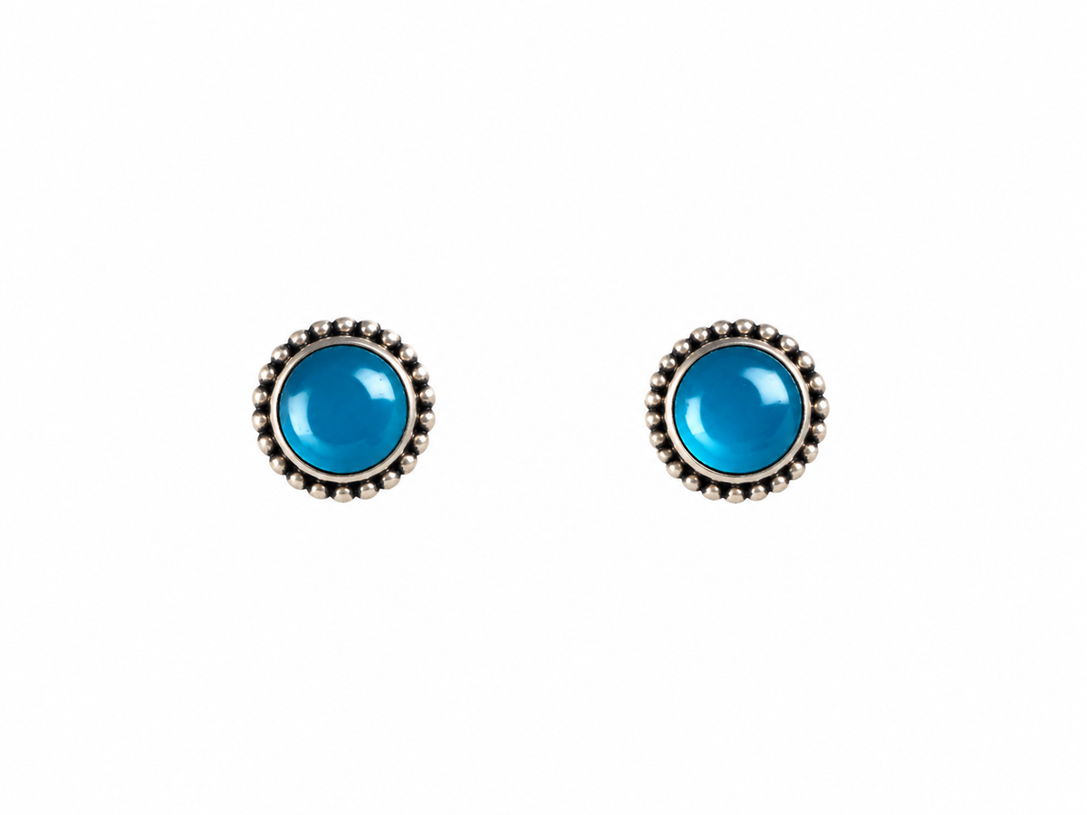 Blue agaat stud earring Silver 925
