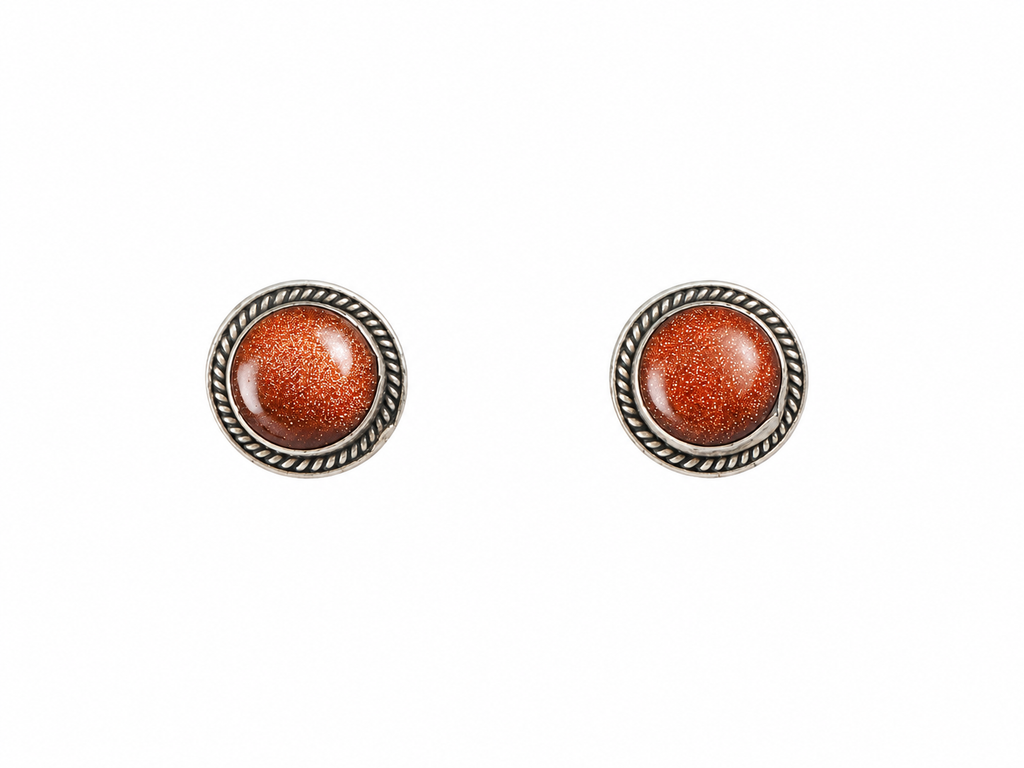 Sunstone stud earring Silver 925