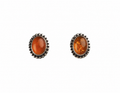 Amber stud earring Silver 925