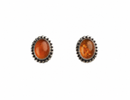 Amber stud earring Silver 925