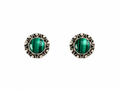 Malachiet stud earring Silver 925
