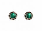 Malachiet stud earring Silver 925