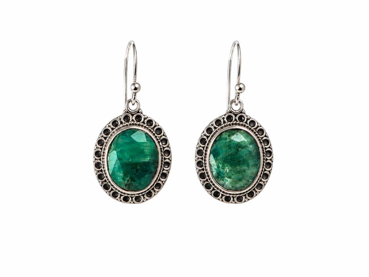 Green Emrald Earpiece Silver 925 ?