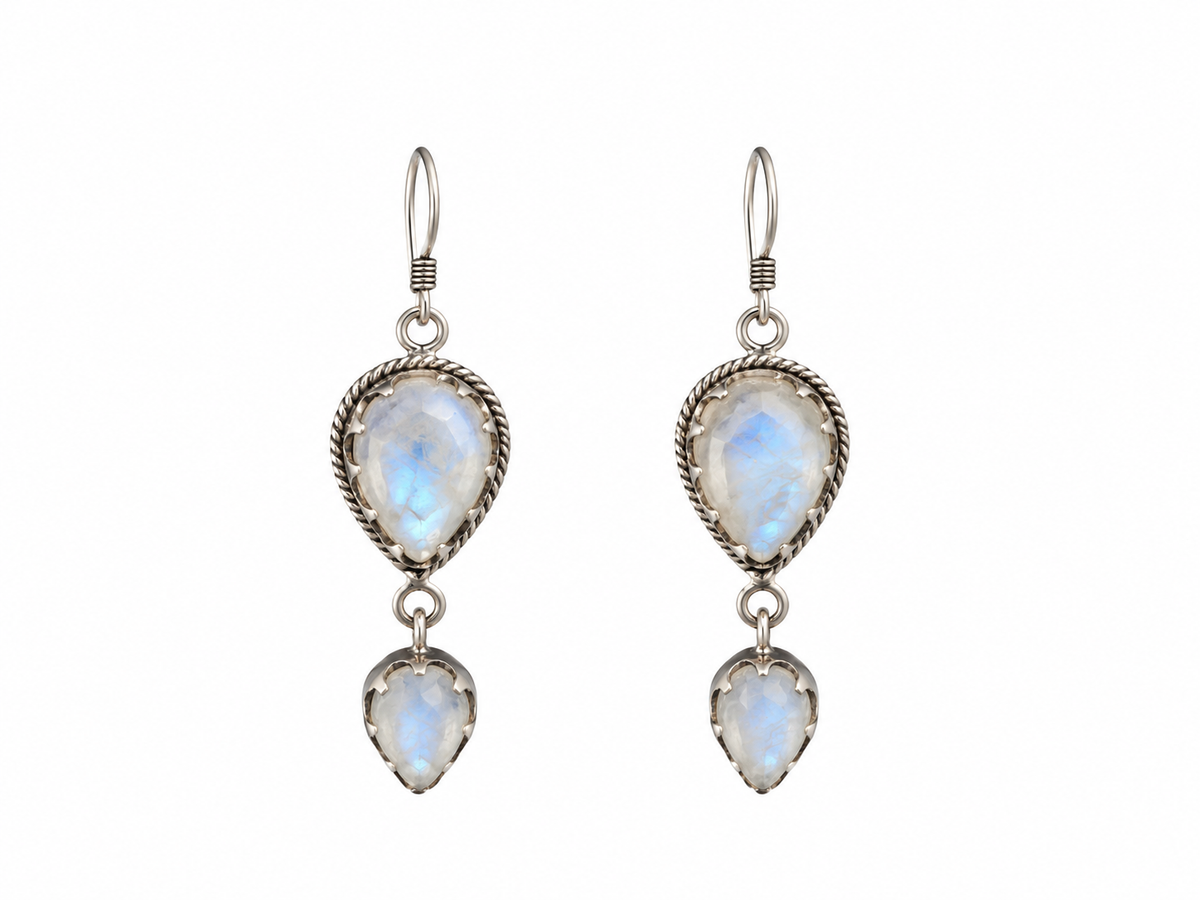 Moonstone Earpiece Silver 925