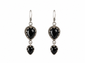 Black Onyx earpiece Silver 925