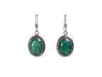 Green Emrald Earpiece Silver 925