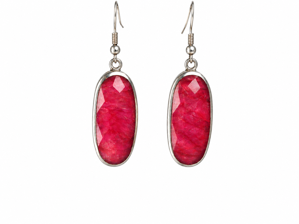 Ruby Rose Earpiece Silver 925