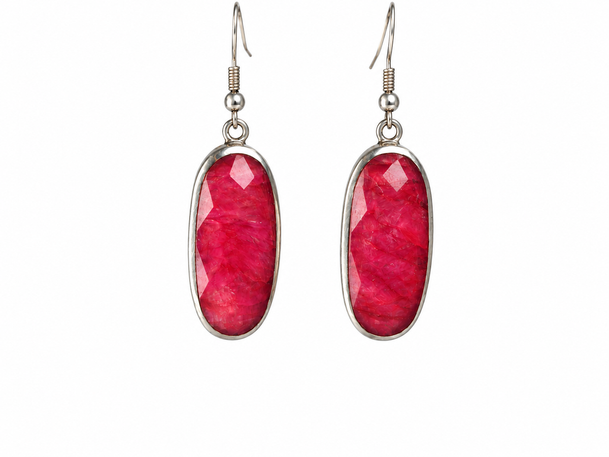 Ruby Rose Earpiece Silver 925