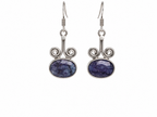 Blue Sapphire Earpiece gemstone Afmaken opspliten.
