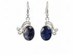 Blue Sapphire Earpiece Silver 925