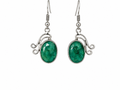 Green Emrald Earpiece Silver 925