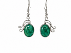 Green Emrald Earpiece Silver 925