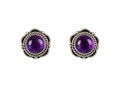 Amethist stud earring Silver 925