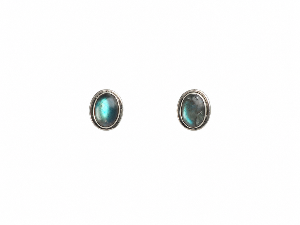 Labradorite stud earring Silver  925