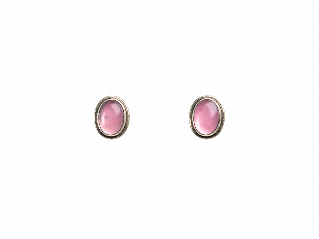 Rose Quartz stud earring Silver 925