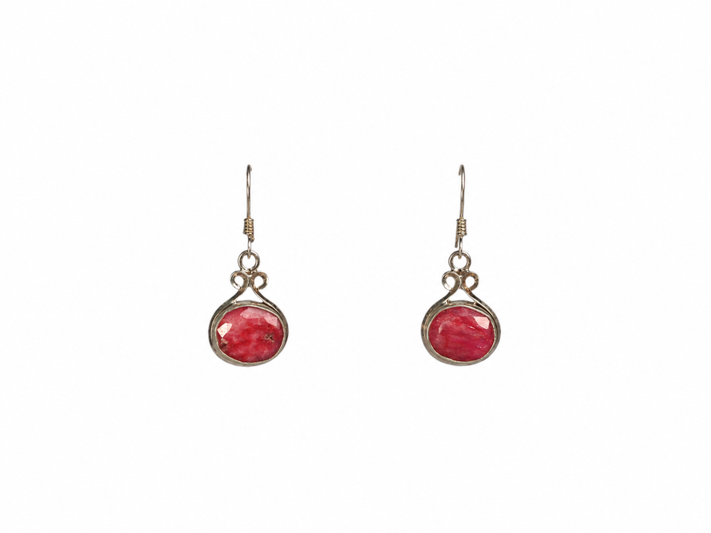 Ruby Earpiece Silver 925