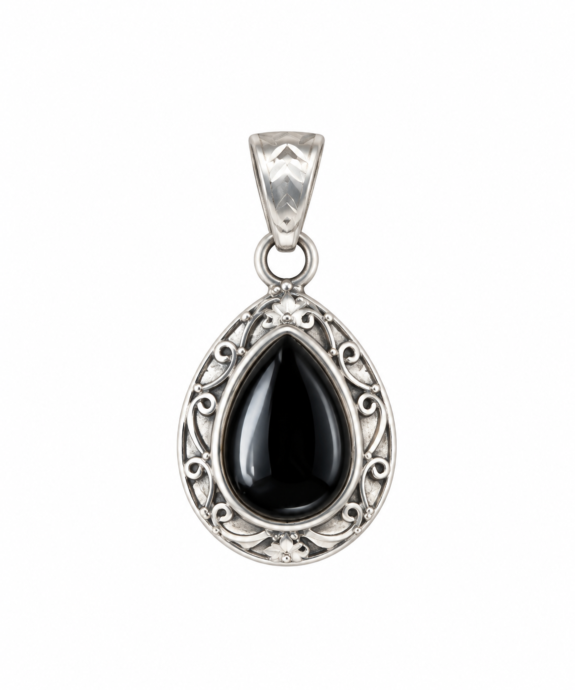 Onyx Shadow Drop Pendant