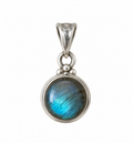 Luminous Labradorite Round Pendant