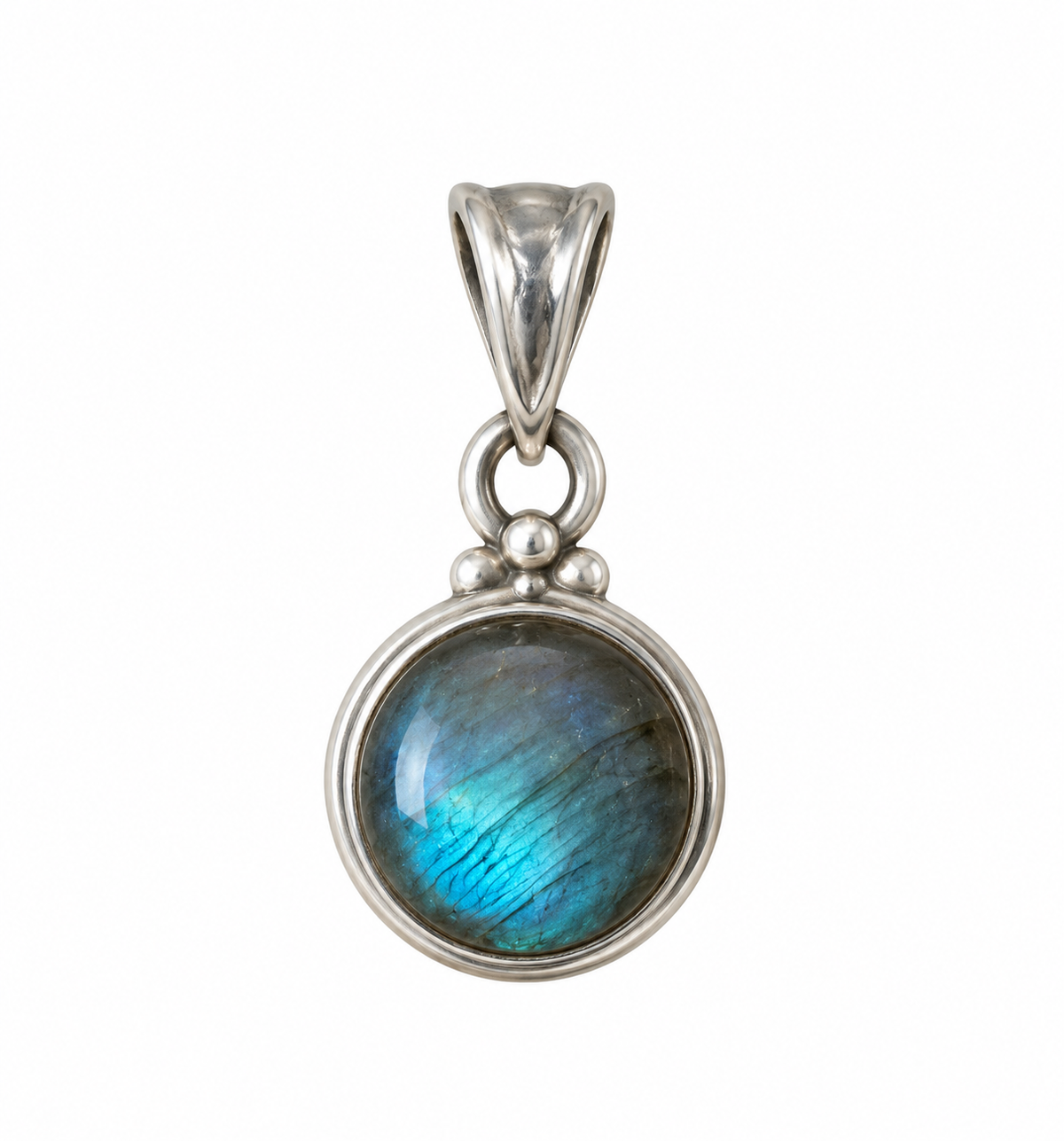 Luminous Labradorite Round Pendant