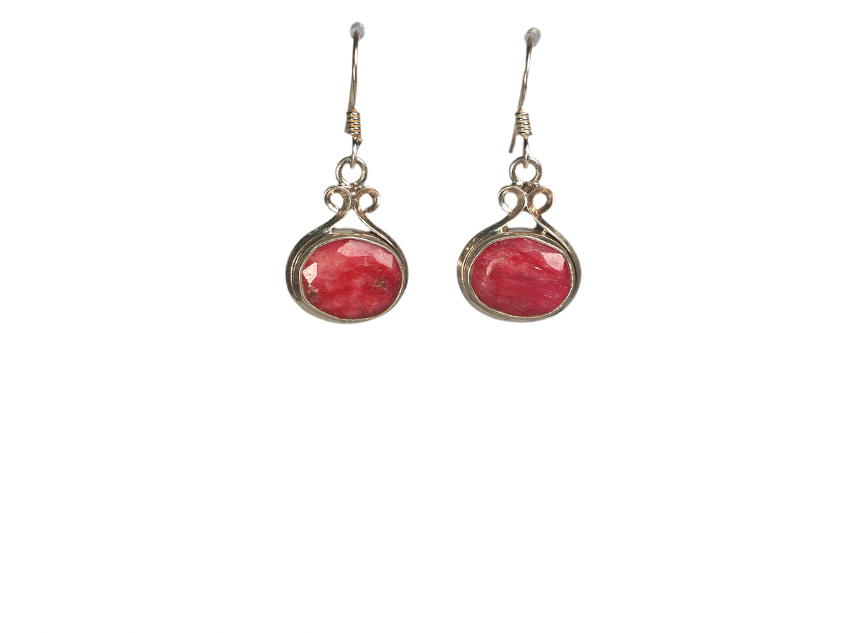 Ruby Earpiece Silver 925