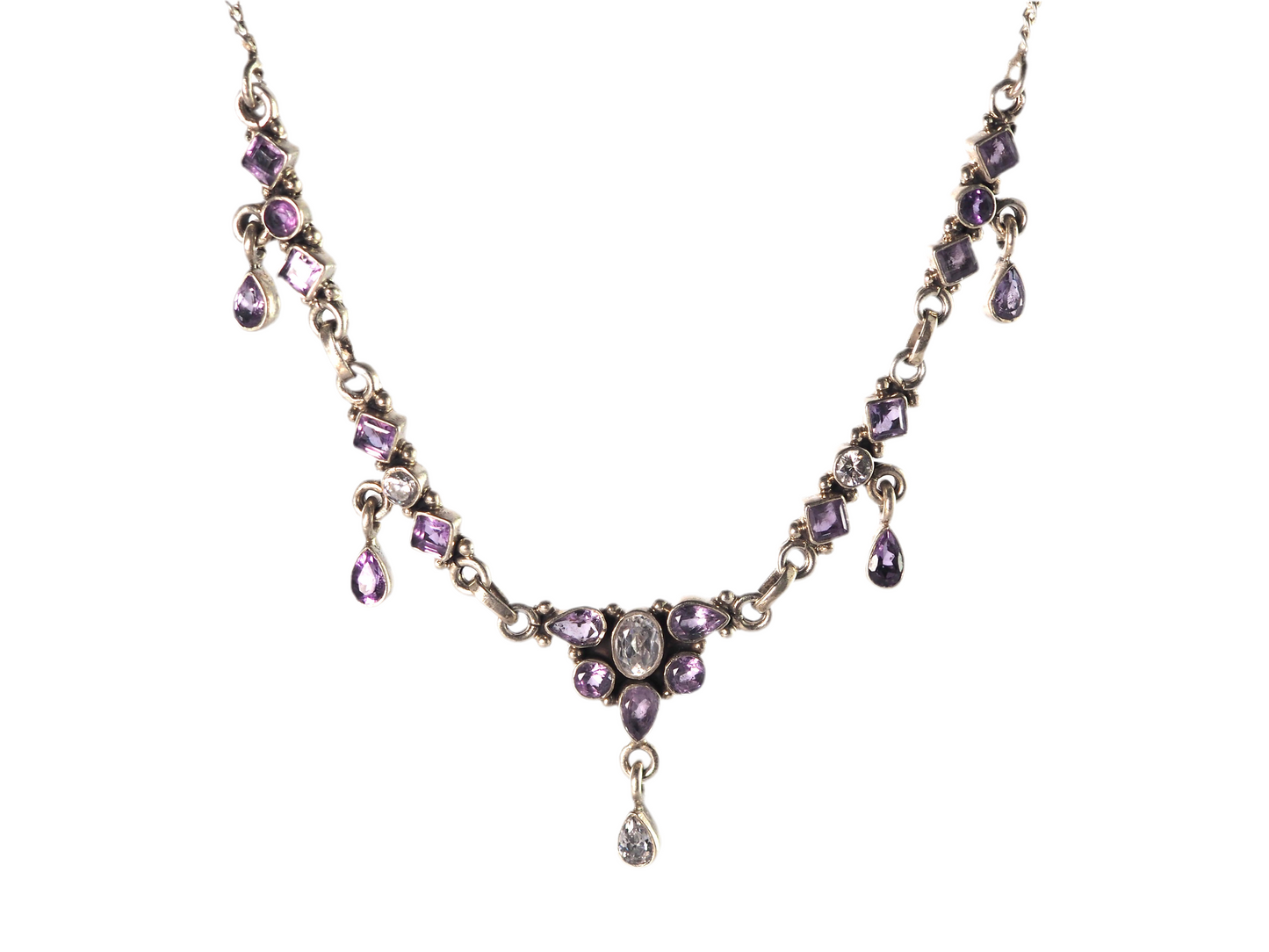 Amethist Necklace Silver 925