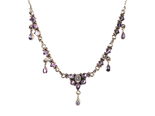 Amethist Necklace Silver 925