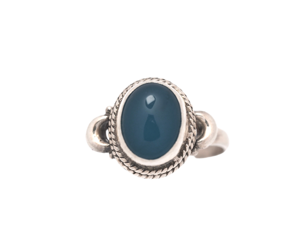 Cirlun Blue Agate Ring