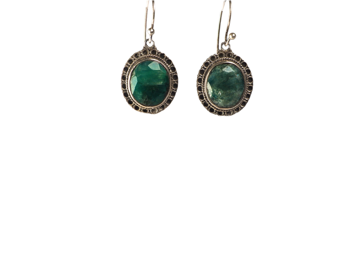 Green Emrald Earpiece Silver 925 ?