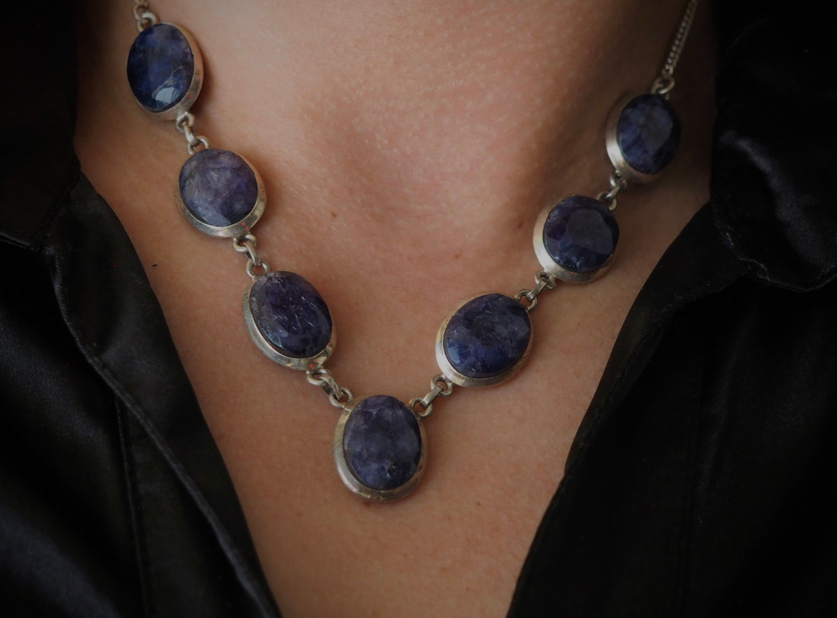Celestial Blue Sapphire Majesty Necklace