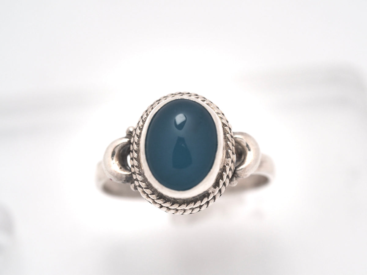 Cirlun Blue Agate Ring
