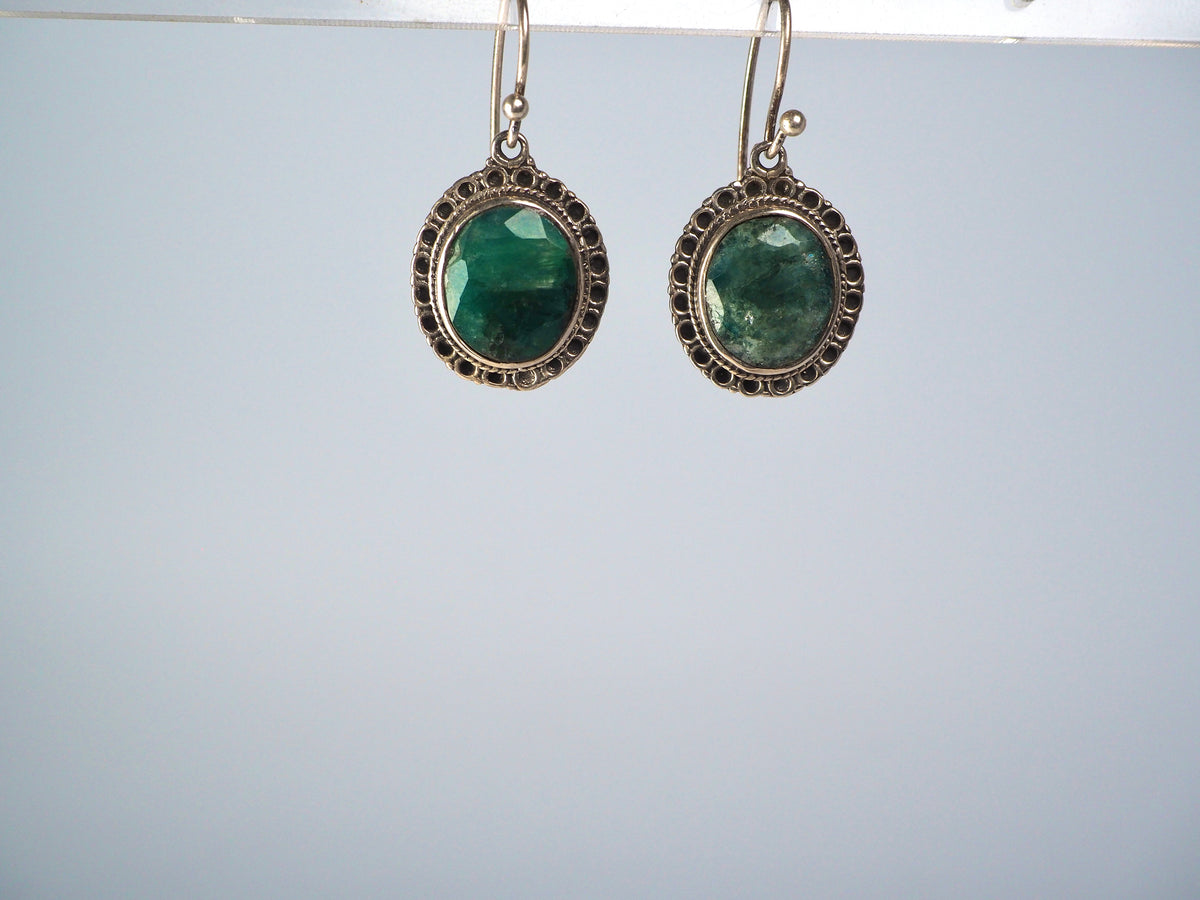 Green Emrald Earpiece Silver 925 ?