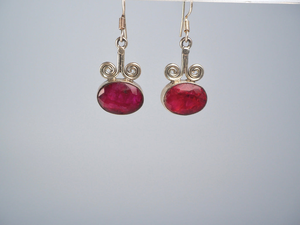 Ruby Earpiece 2 Silver 925