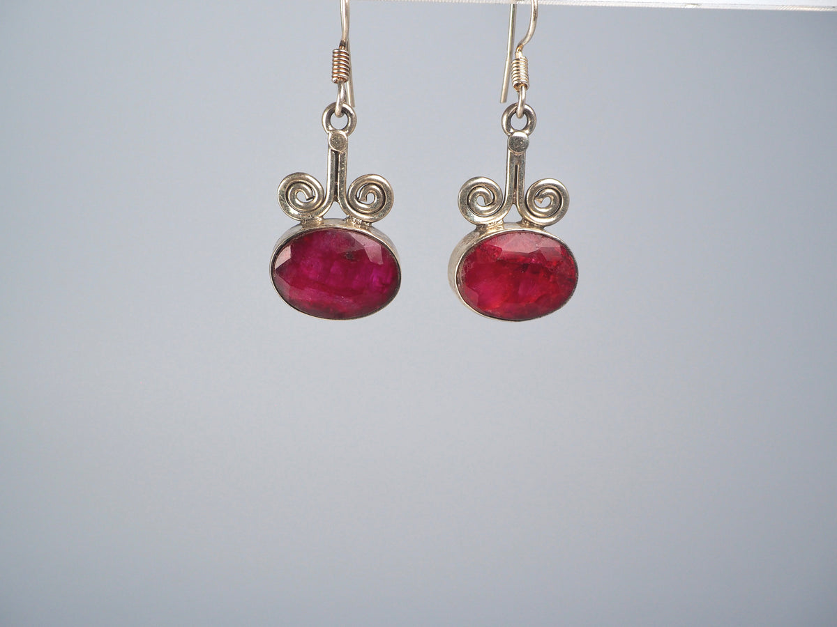 Ruby Earpiece 2 Silver 925