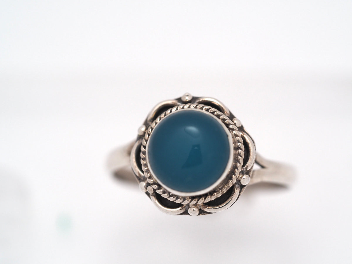 Flow Blue Agate Ring