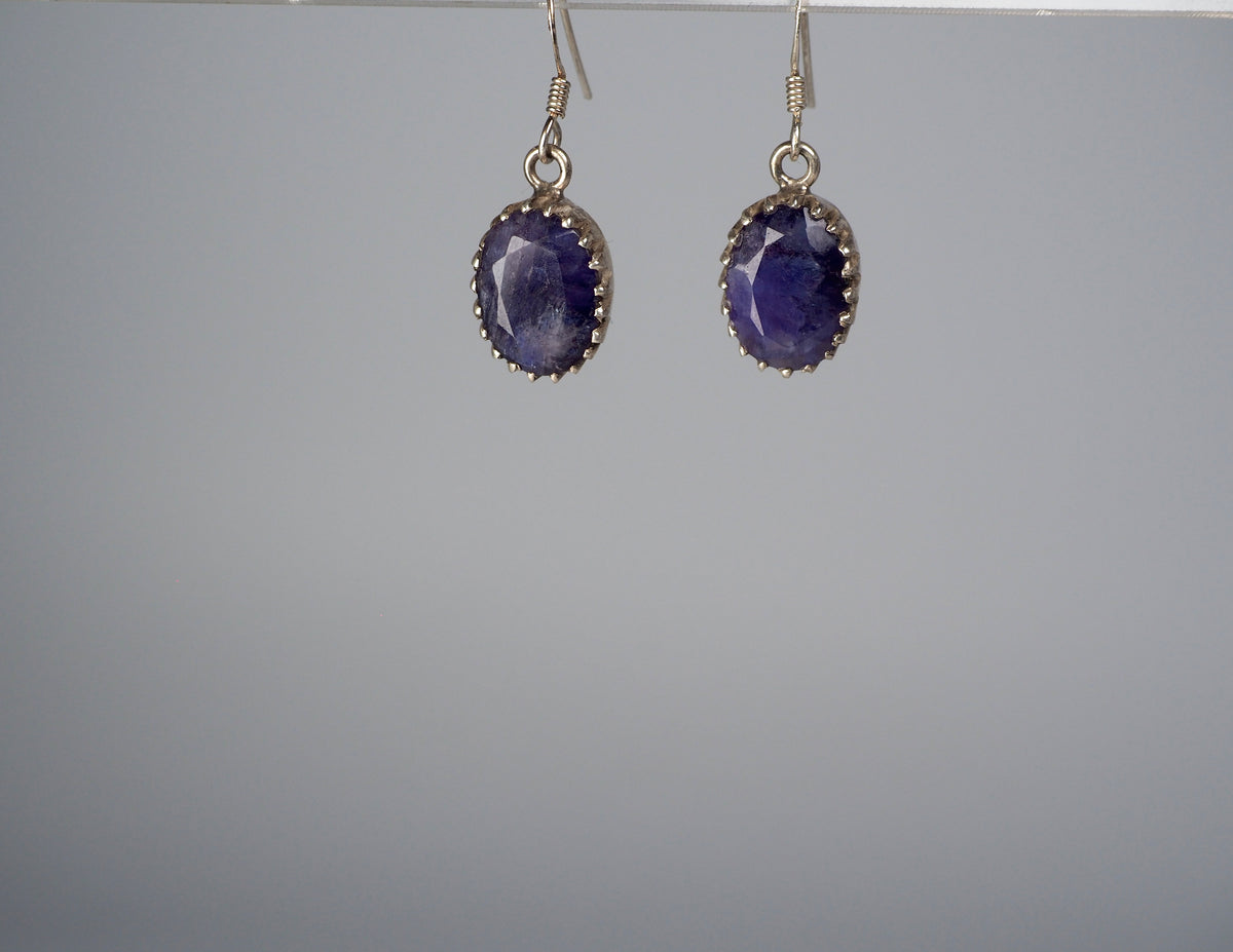 Blue Sapphire Earpiece Silver 925