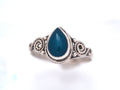 Flow drop Blue Agate Ring