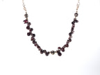Silver Necklace with Granate
