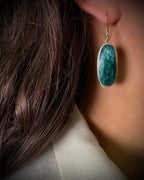 Green Emerald Earpiece Silver 925